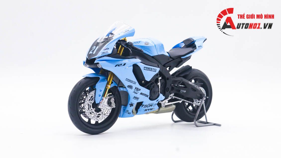  Mô hình xe cao cấp Yamaha Yzf-R1m Shiseido Tech 21 1:12 Tamiya D123I 