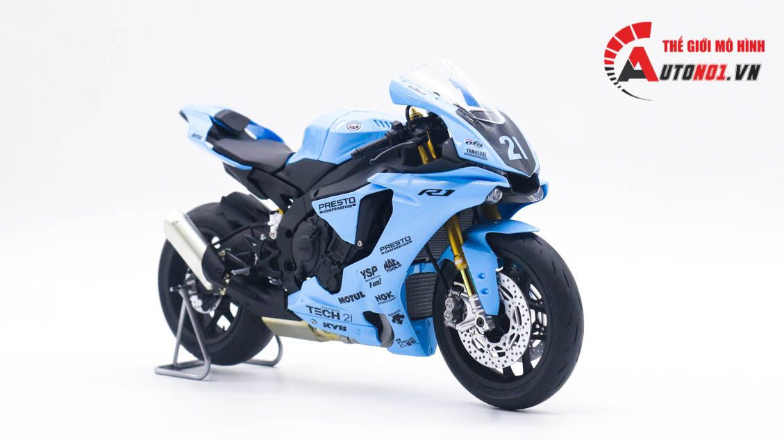  Mô hình xe cao cấp Yamaha Yzf-R1m Shiseido Tech 21 1:12 Tamiya D123I 