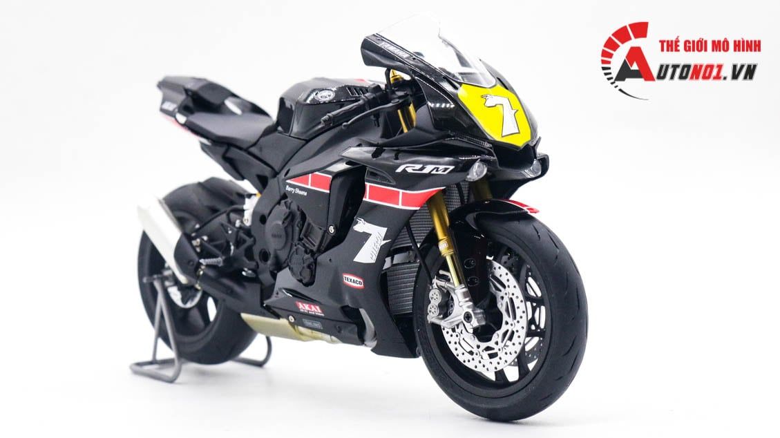  Mô hình xe cao cấp Yamaha Yzf-R1m Spirit of Barry Sheene 1:12 Tamiya D123J 