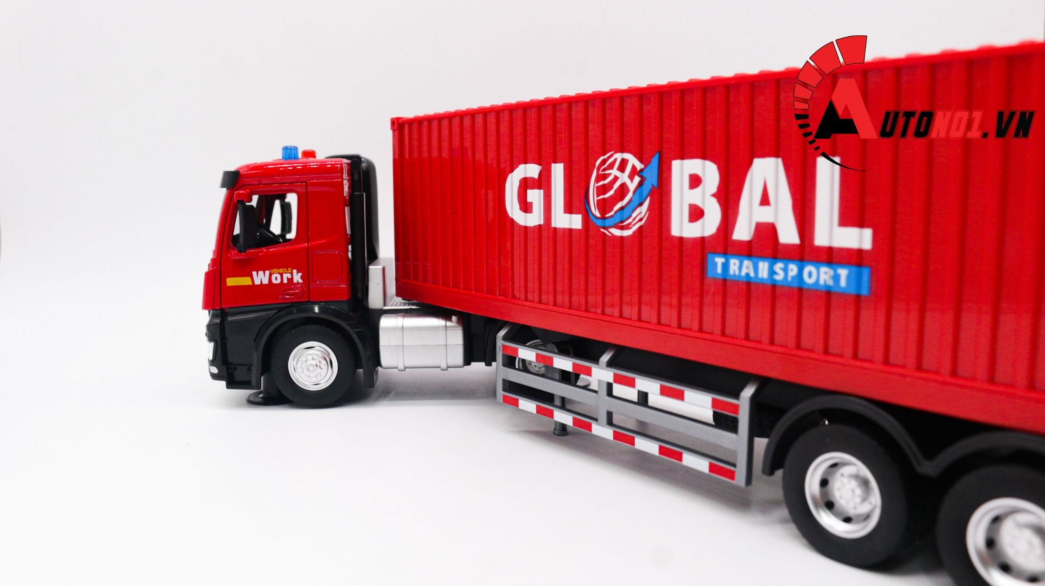  Mô hình xe container tỉ lệ 1:24 đầu kim loại - thùng xe nhựa Metal DieCast OT195 