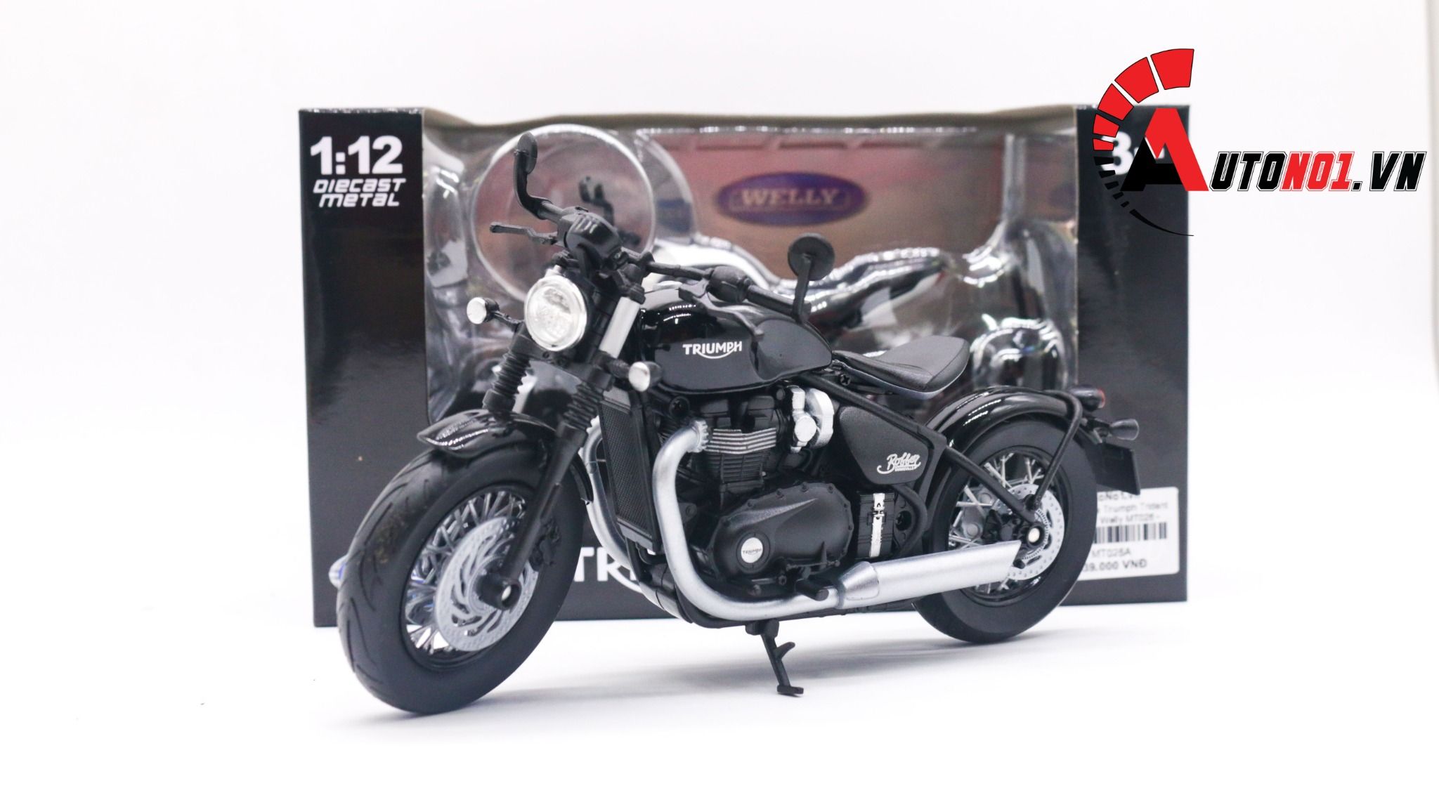  Mô hình xe Triumph Bonneville Bobber 1:12 Welly MT025 