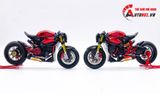  Mô hình xe cao cấp Ducati 1199 Panigale Cafe Racer Grey Red cao cấp nồi khô ghi đông mâm căm dĩa kim loại 1:12 Tamiya D201 
