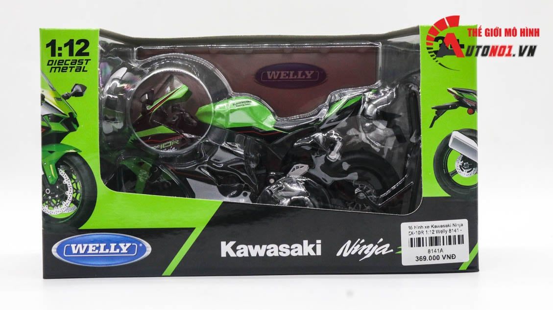  Mô hình xe Kawasaki Ninja ZX-10R 1:12 Welly MT082 