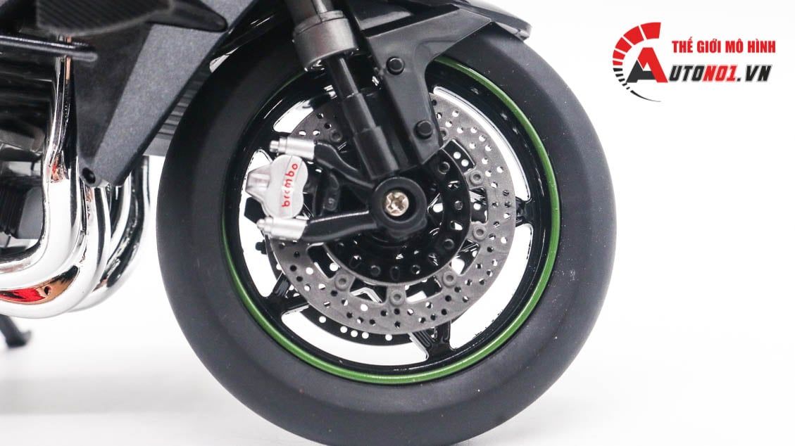 Mô hình xe Kawasaki Ninja H2 H2R tỉ lệ 1:9 Huayi Alloy 8134