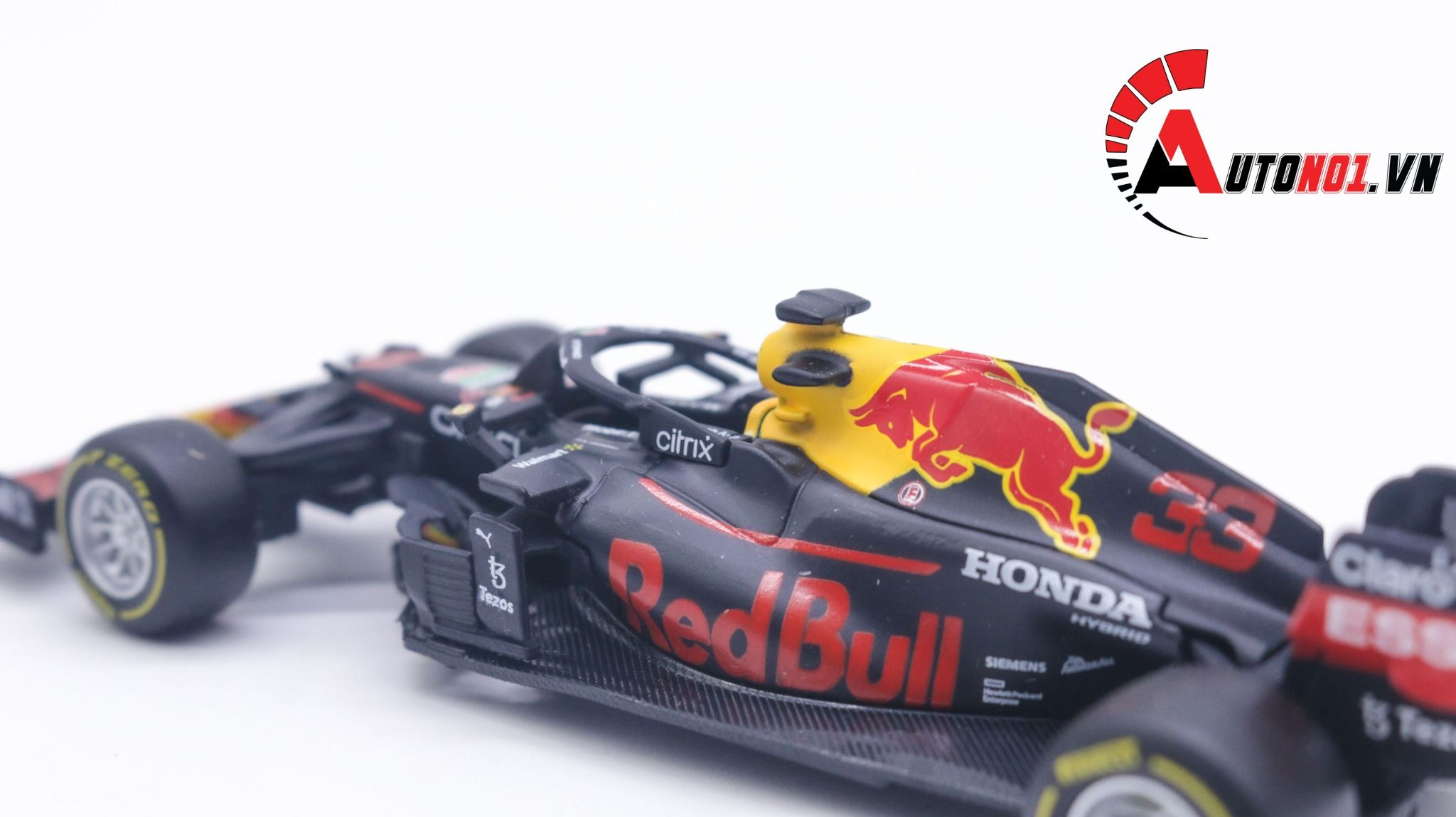 Mô hình xe đua F1 Red Bull Racing Honda RB16 #33 Max Verstappe 2021 tỉ lệ 1:43 Bburago OT208