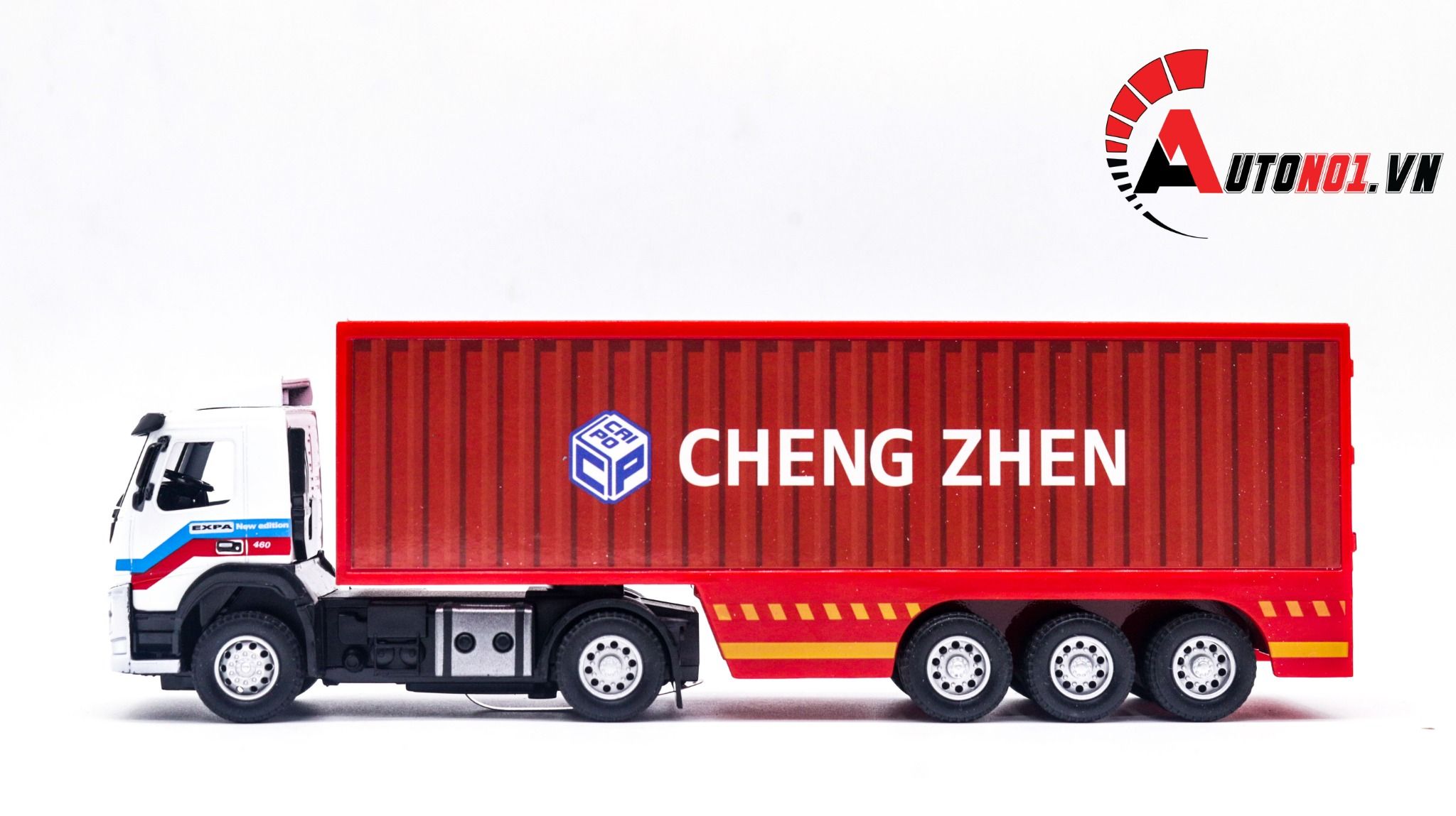 Mô hình xe tải container Volvo chở hàng 1:50 Diecast Metal 8183