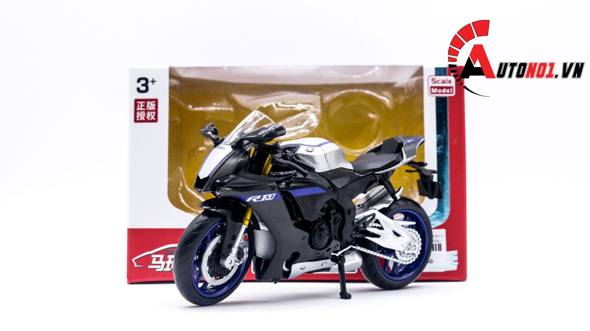  Mô hình xe Yamaha Yzf R1 tỉ lệ 1:12 Alloy Model MT034 