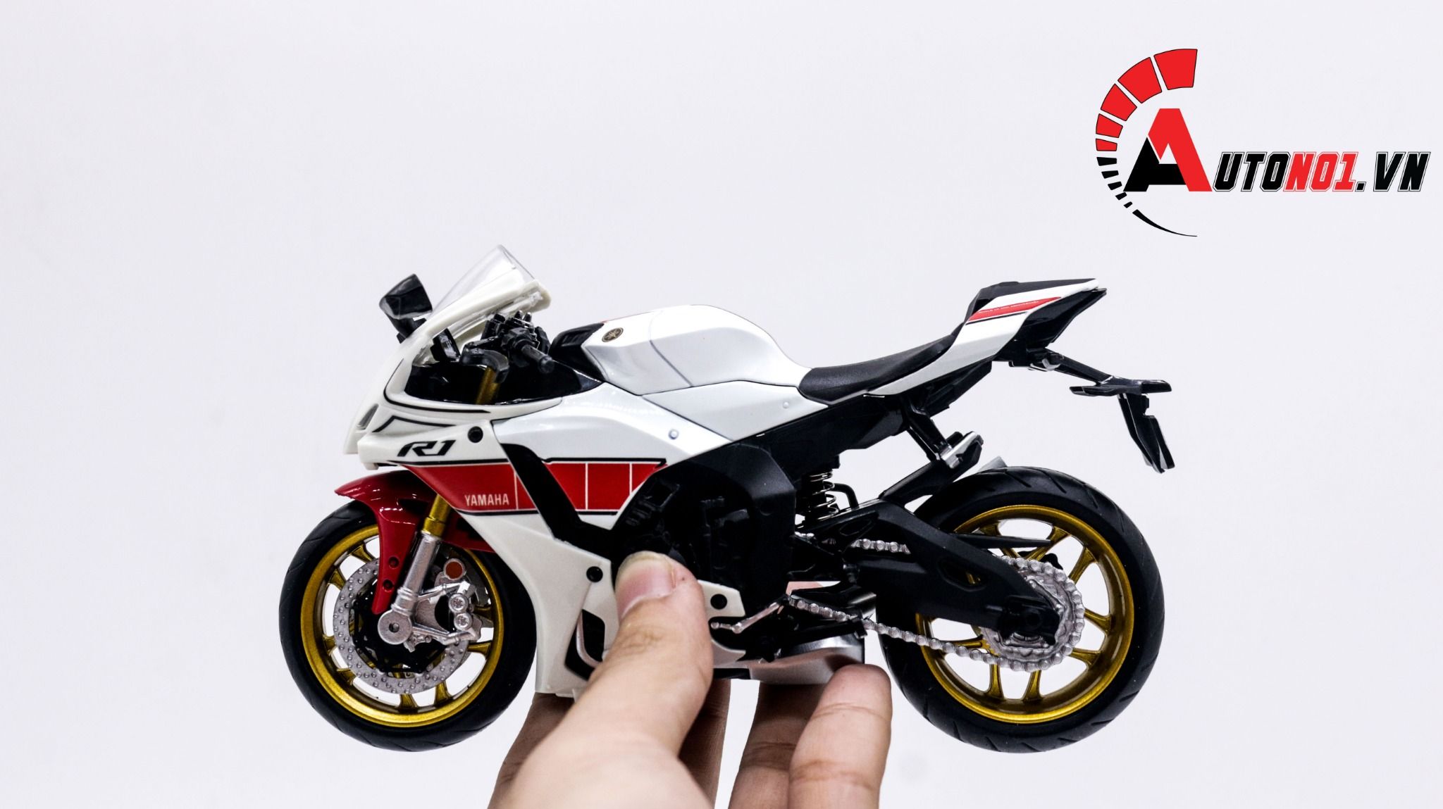  Mô hình xe Yamaha Yzf R1 tỉ lệ 1:12 Alloy Model MT034 