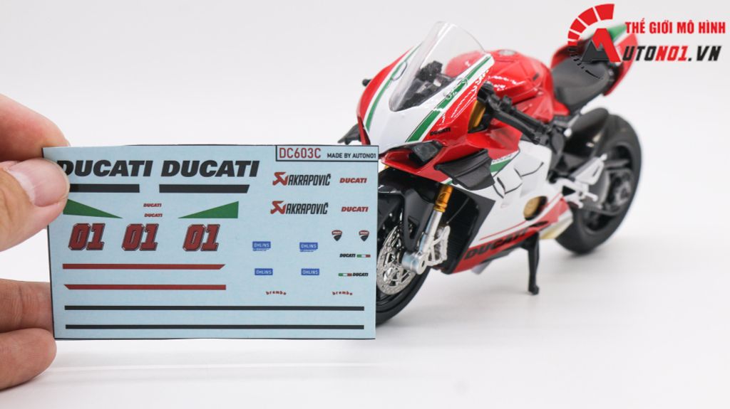 DECAL NƯỚC ĐỘ DUCATI PANIGALE V4S ITALY TỈ LỆ 1:12 AUTONO1 DC603C