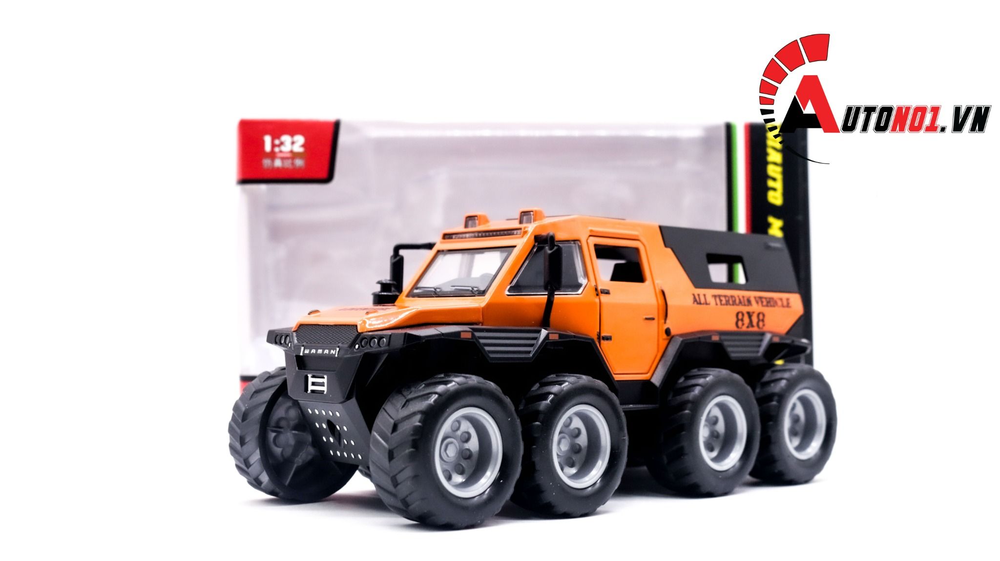 Mô hình xe địa hình lội nước Shaman 8x8 1:32 Miniauto OT211