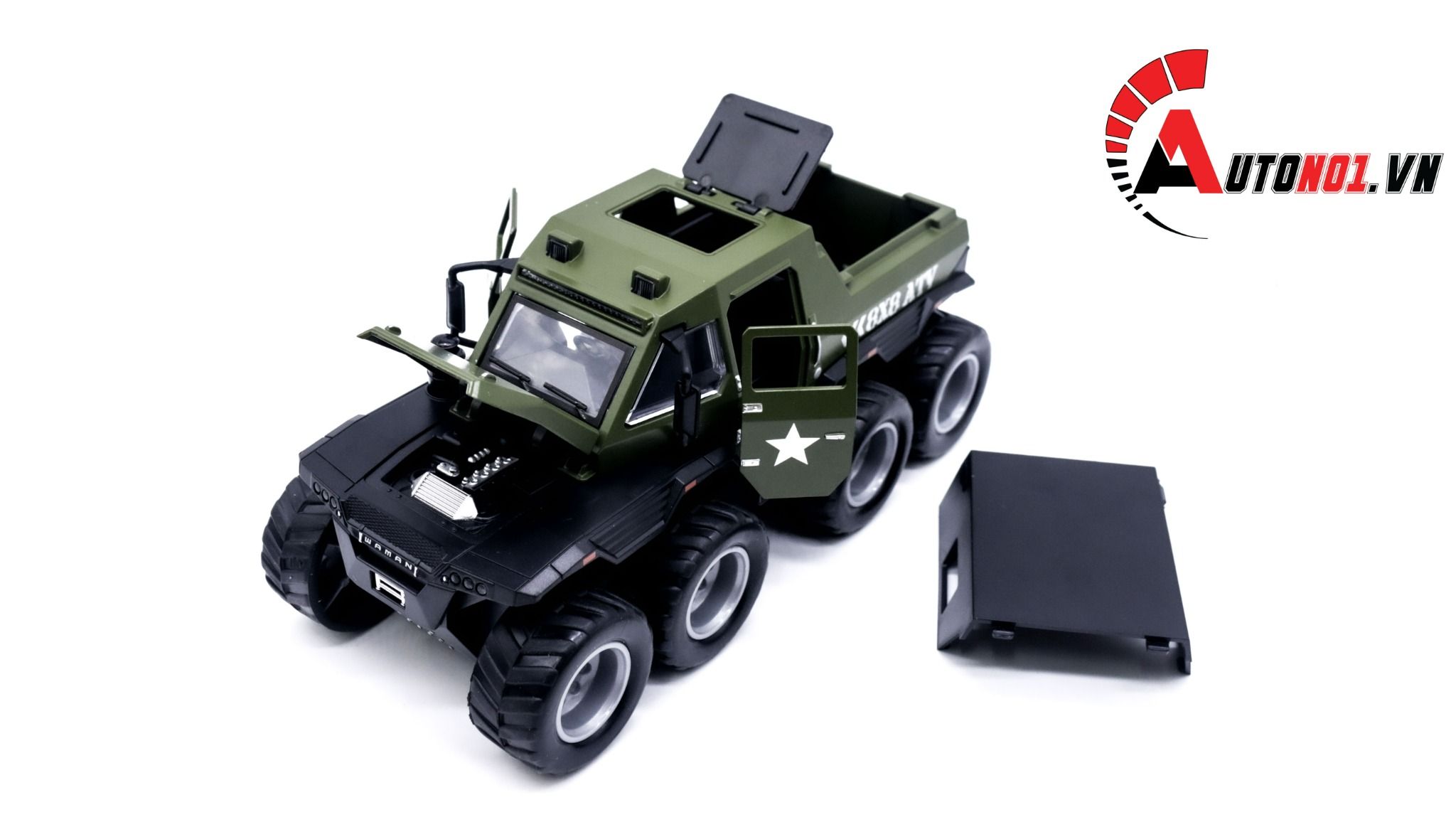 Mô hình xe địa hình lội nước Shaman 8x8 1:32 Miniauto OT211