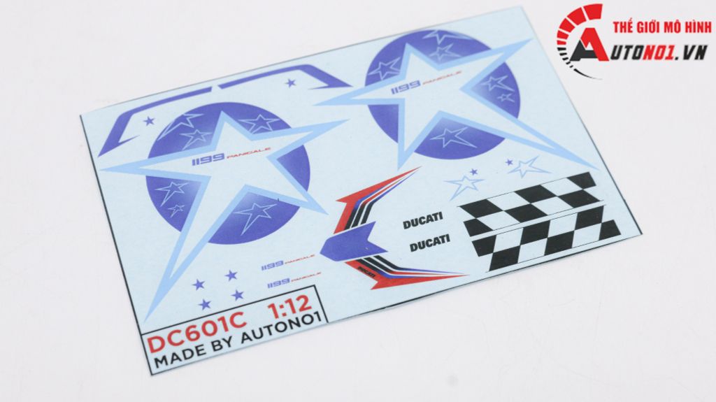 DECAL NƯỚC ĐỘ DUCATI 1199 PANIGALE NICKY HAYDEN TỈ LỆ 1:12 AUTONO1 DC601C