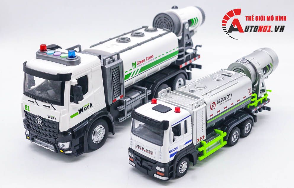 Mô hình xe tưới cây xanh có phun khói tỉ lệ 1:24 Metal DieCast OT497