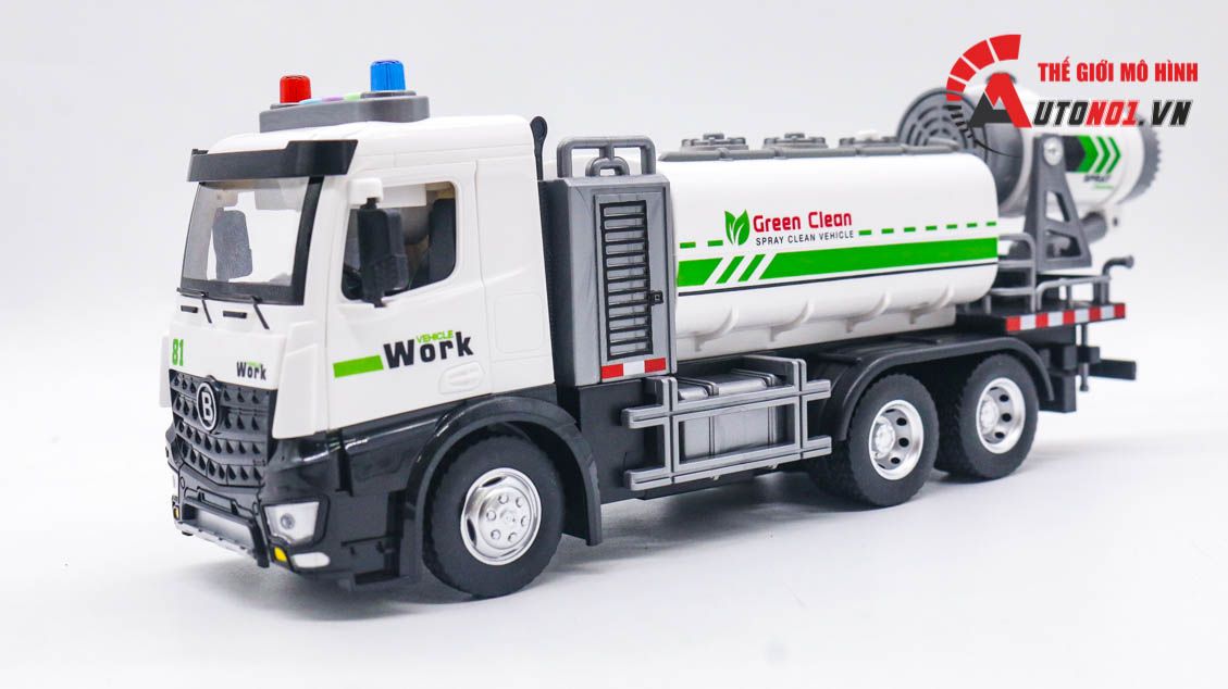 Mô hình xe tưới cây xanh có phun khói tỉ lệ 1:24 Metal DieCast OT497
