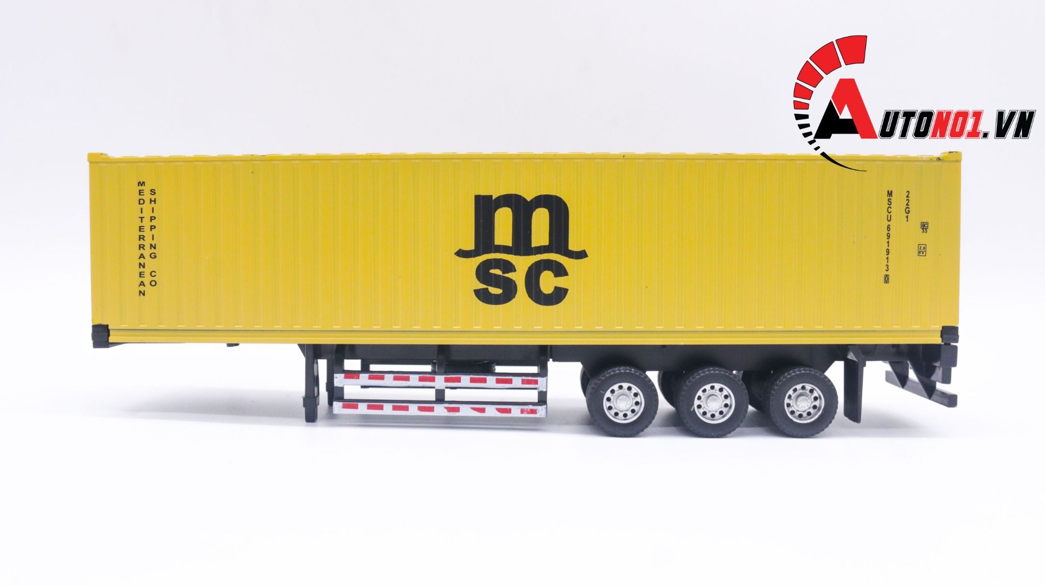 Mô hình xe đầu kéo container Mecedes Ben Actros có đầu kim loại 31x6x8cm tỉ lệ 1:36 8230