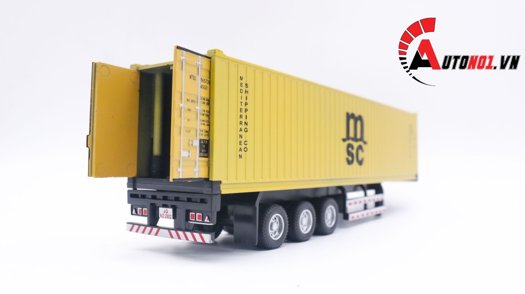Mô hình xe đầu kéo container Mecedes Ben Actros có đầu kim loại 31x6x8cm tỉ lệ 1:36 8230
