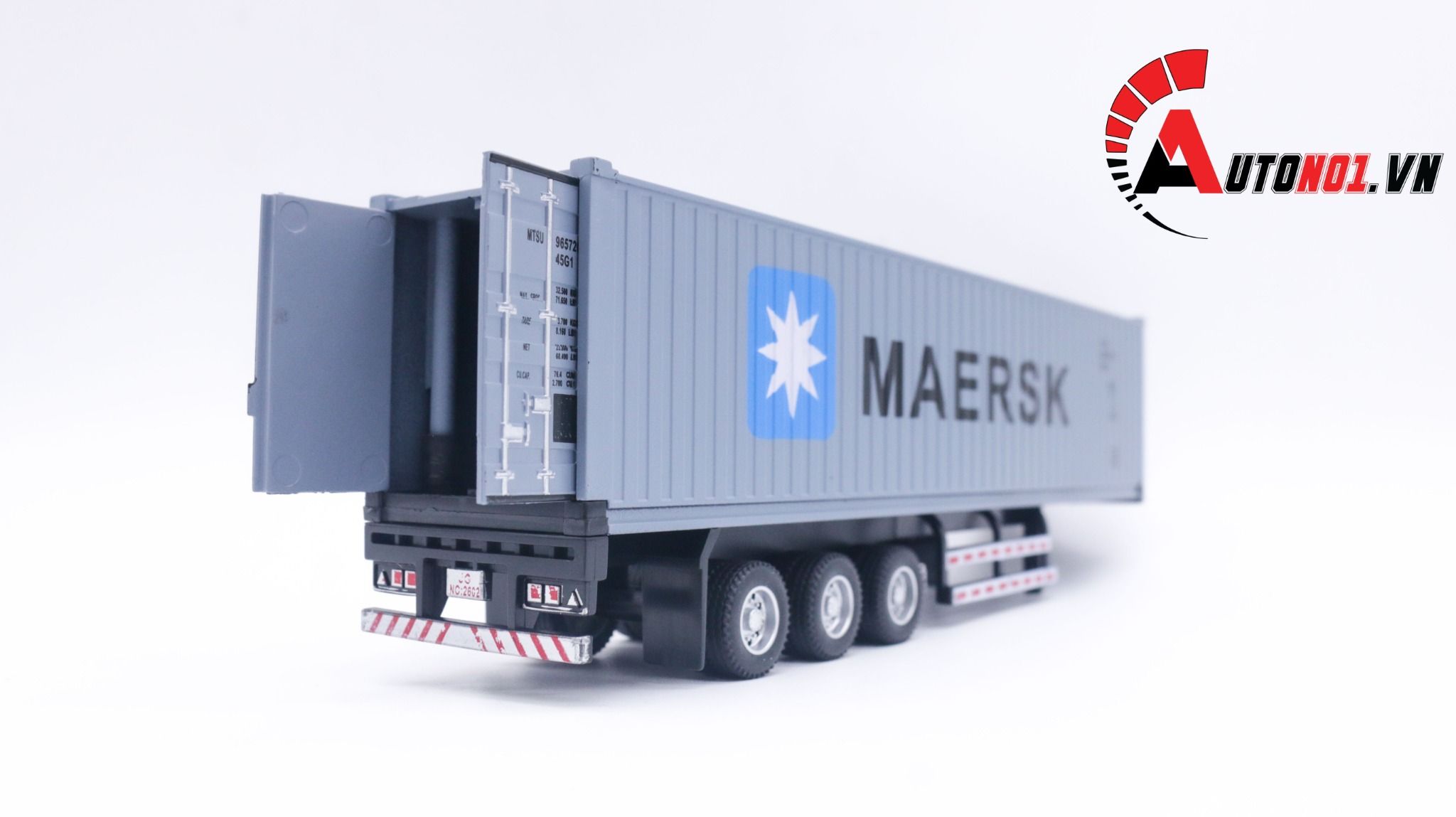 Mô hình xe đầu kéo container Mecedes Ben Actros có đầu kim loại 31x6x8cm tỉ lệ 1:36 8230