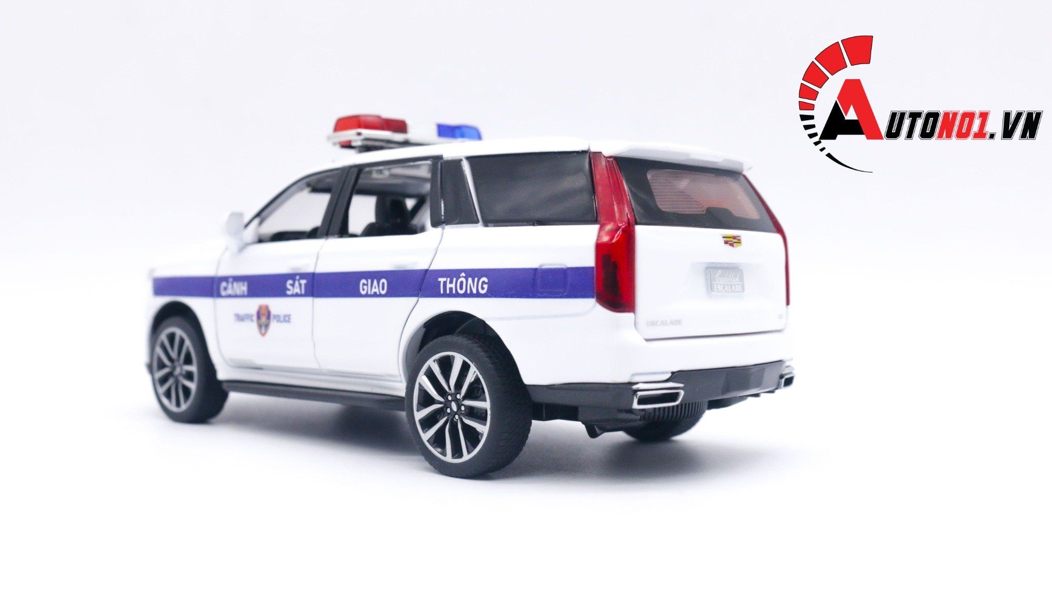 Mô hình xe ô tô độ CSGT Cadillac Escalade tỉ lệ 1:32 Autono1 Alloy model OT230