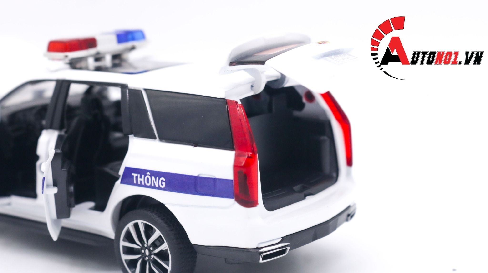 Mô hình xe ô tô độ CSGT Cadillac Escalade tỉ lệ 1:32 Autono1 Alloy model OT230