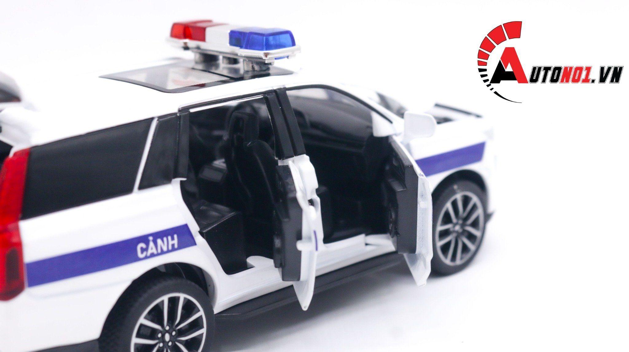 Mô hình xe ô tô độ CSGT Cadillac Escalade tỉ lệ 1:32 Autono1 Alloy model OT230