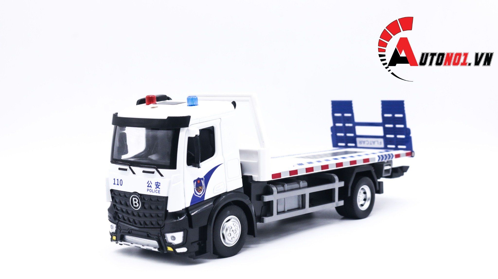  Xe mô hình tải cứu hộ cảnh sát tỉ lệ 1:24 Metal DieCast OT225 