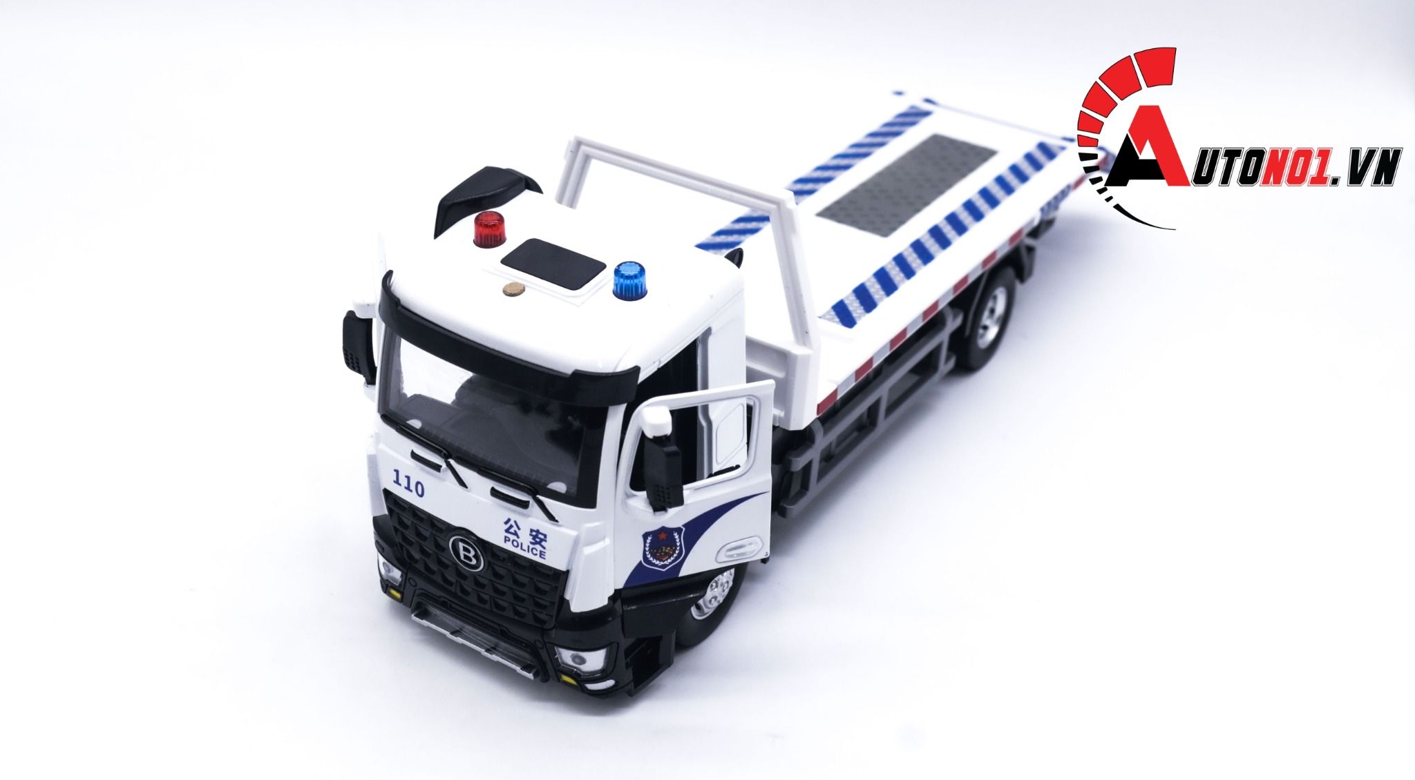  Xe mô hình tải cứu hộ cảnh sát tỉ lệ 1:24 Metal DieCast OT225 