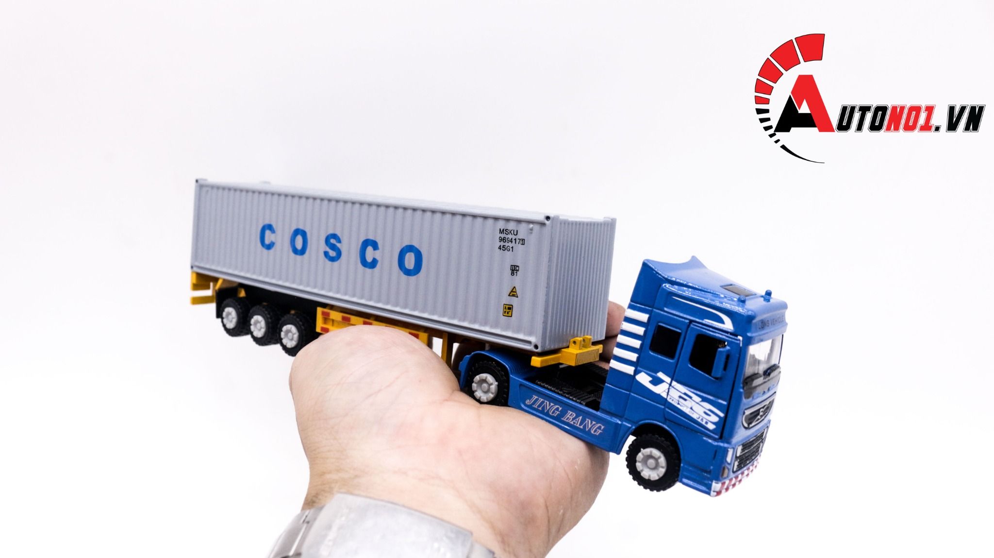  Xe mô hình ô tô container chở hàng full kim loại tỉ lệ 1:60 jingbang OT236 