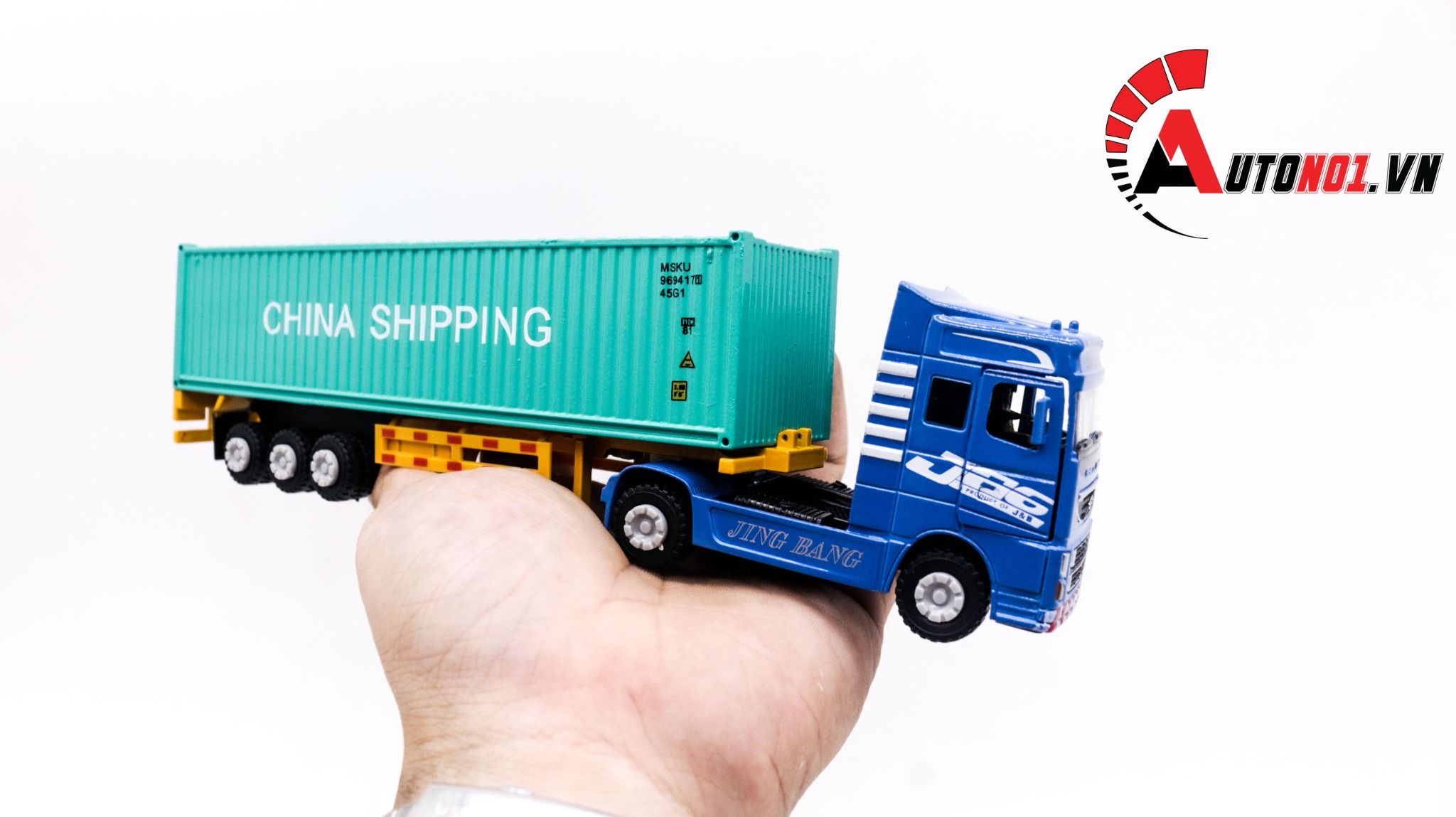  Xe mô hình ô tô container chở hàng full kim loại tỉ lệ 1:60 jingbang OT236 