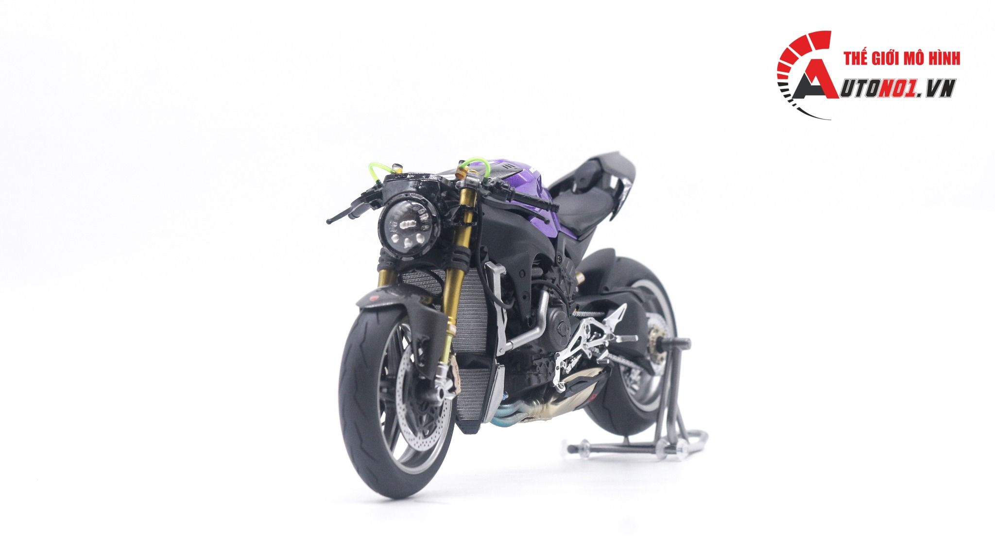  Mô hình xe cao cấp Ducati V4 Panigale Cafe Racer tím titan cao cấp độ nồi khô 1:12 Tamiya D202 