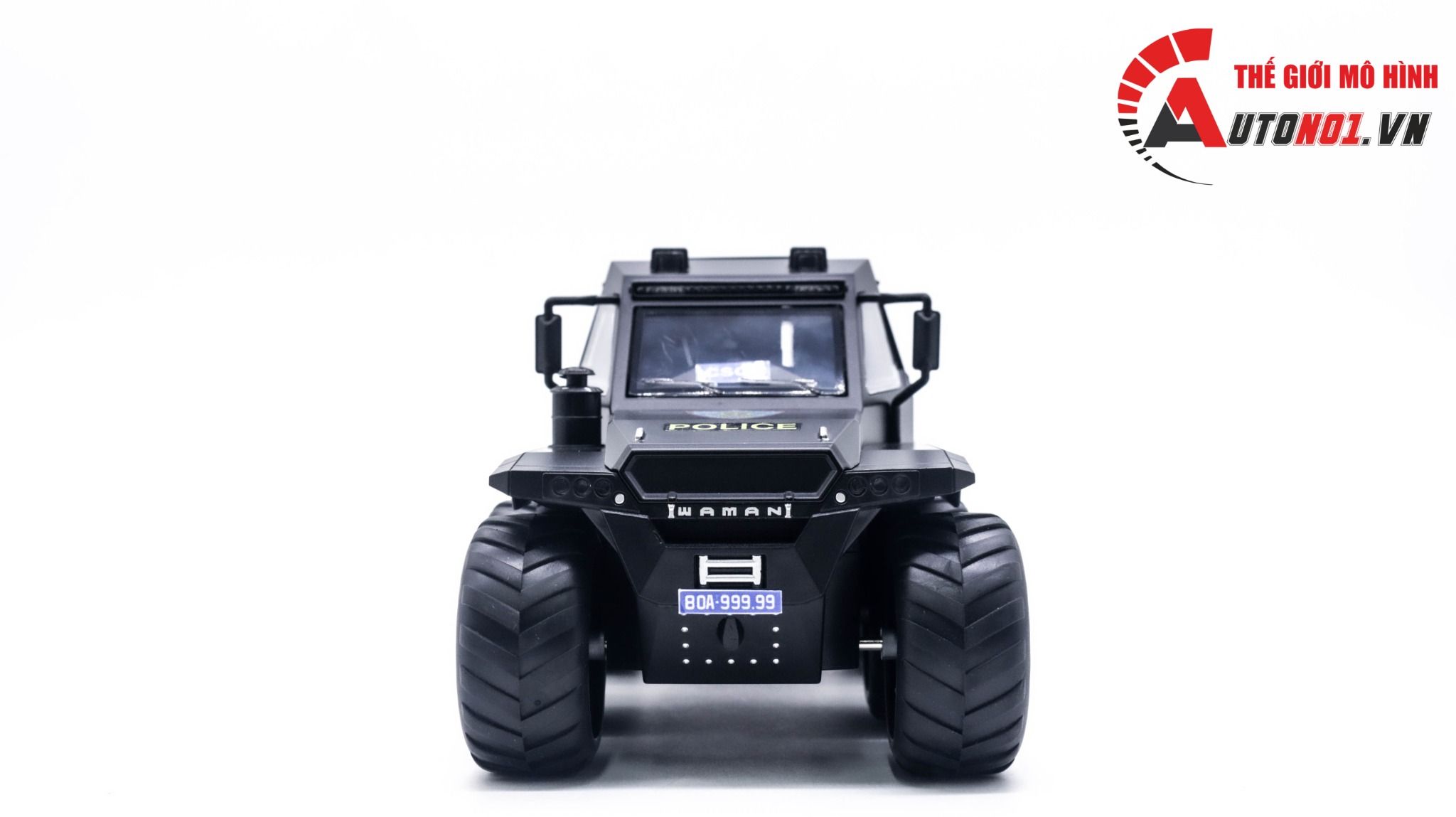 Mô hình xe ô tô độ CSCĐ địa hình lội nước Shaman 8x8 full open tỉ lệ 1:24 Miniauto OT240