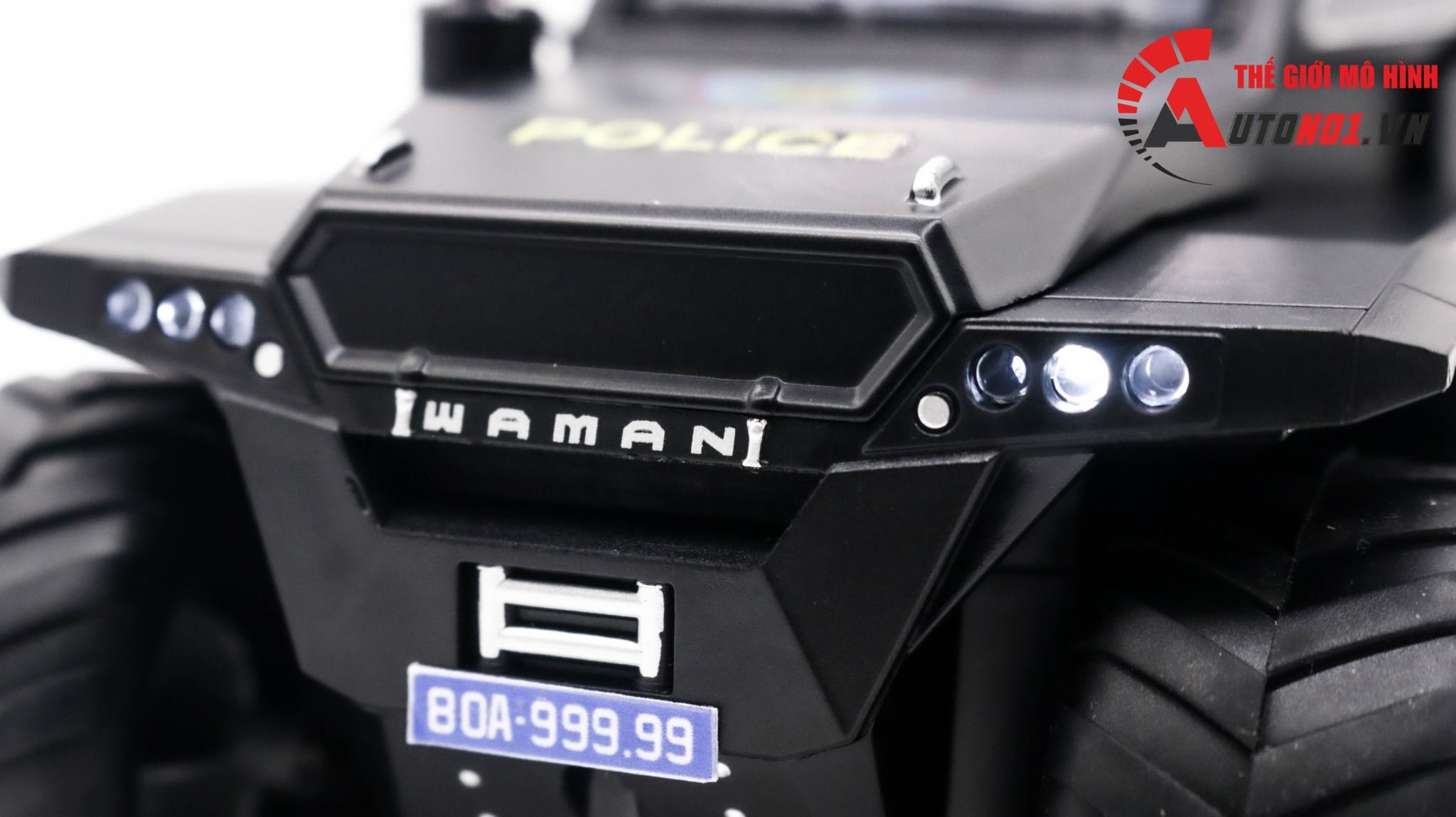 Mô hình xe ô tô độ CSCĐ địa hình lội nước Shaman 8x8 full open tỉ lệ 1:24 Miniauto OT240