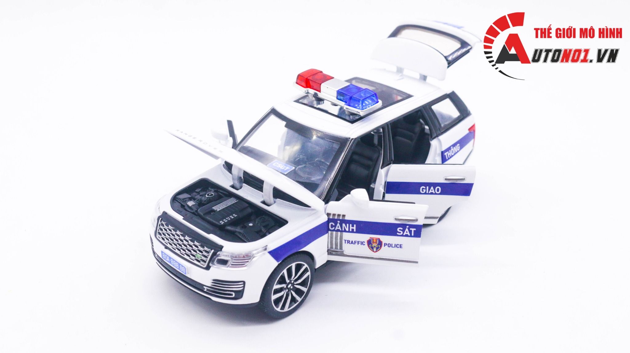 Mô hình xe ô tô độ CSGT Land Rover Range Rover tỉ lệ 1:32 Alloy model Autono1 OT246