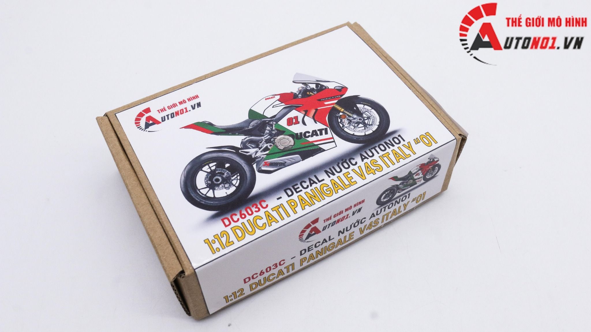  Decal nước độ Ducati Panigale V4S Italy tỉ lệ 1:12 Autono1 DC603c 