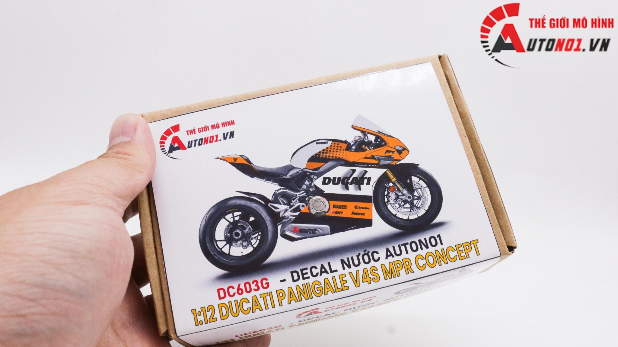  Decal nước độ Ducati Panigale V4S Mpr Concept tỉ lệ 1:12 Autono1 DC603g 