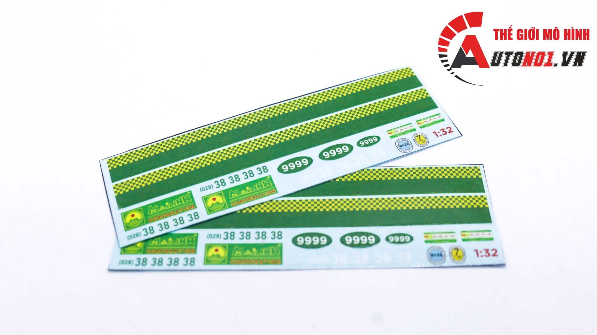 Decal nước cho xe dịch vụ - thương mại MaiLinh taxi dán mọi nền màu cho xe mô hình tỉ lệ 1:32 DC705C