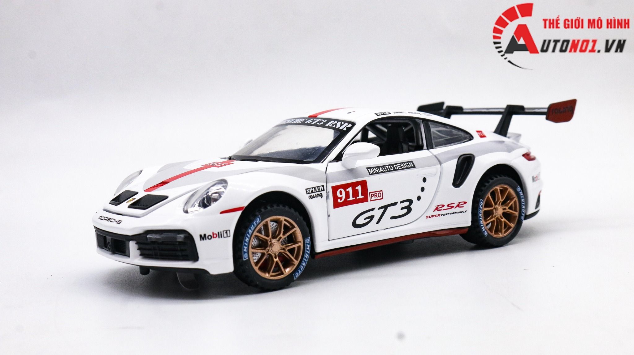  Mô hình xe Porsche 911 Gt3 RSR Martini 1:32 Miniauto OT351 