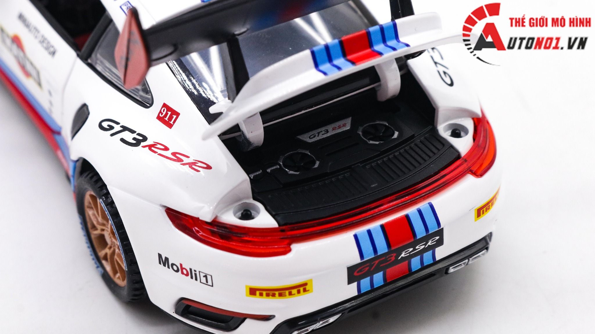  Mô hình xe Porsche 911 Gt3 RSR Martini 1:32 Miniauto OT351 