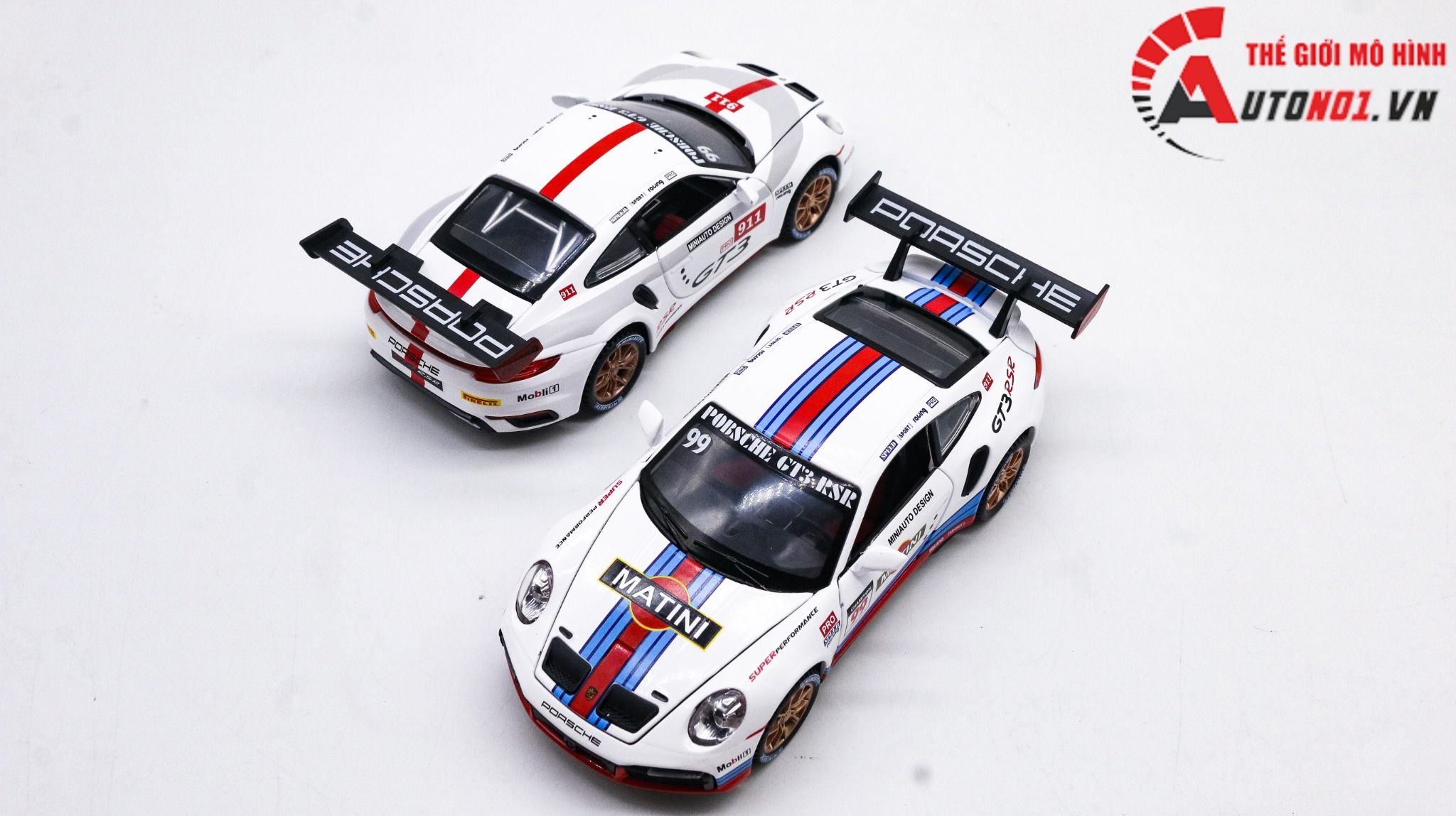  Mô hình xe Porsche 911 Gt3 RSR Martini 1:32 Miniauto OT351 