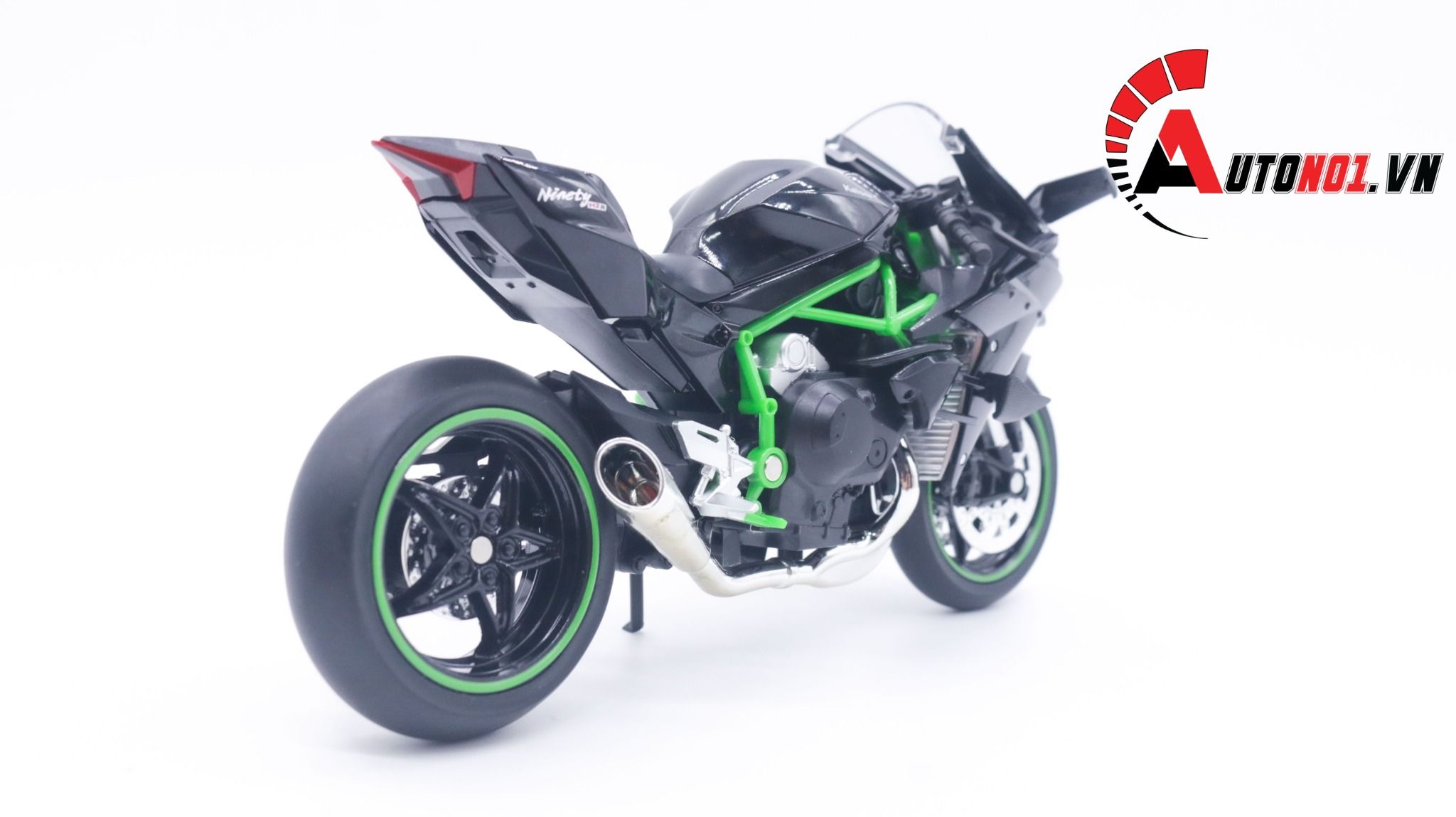  Mô hình xe Kawasaki H2R có đế có ben nâng 1:12 Jiaye Model MT042 