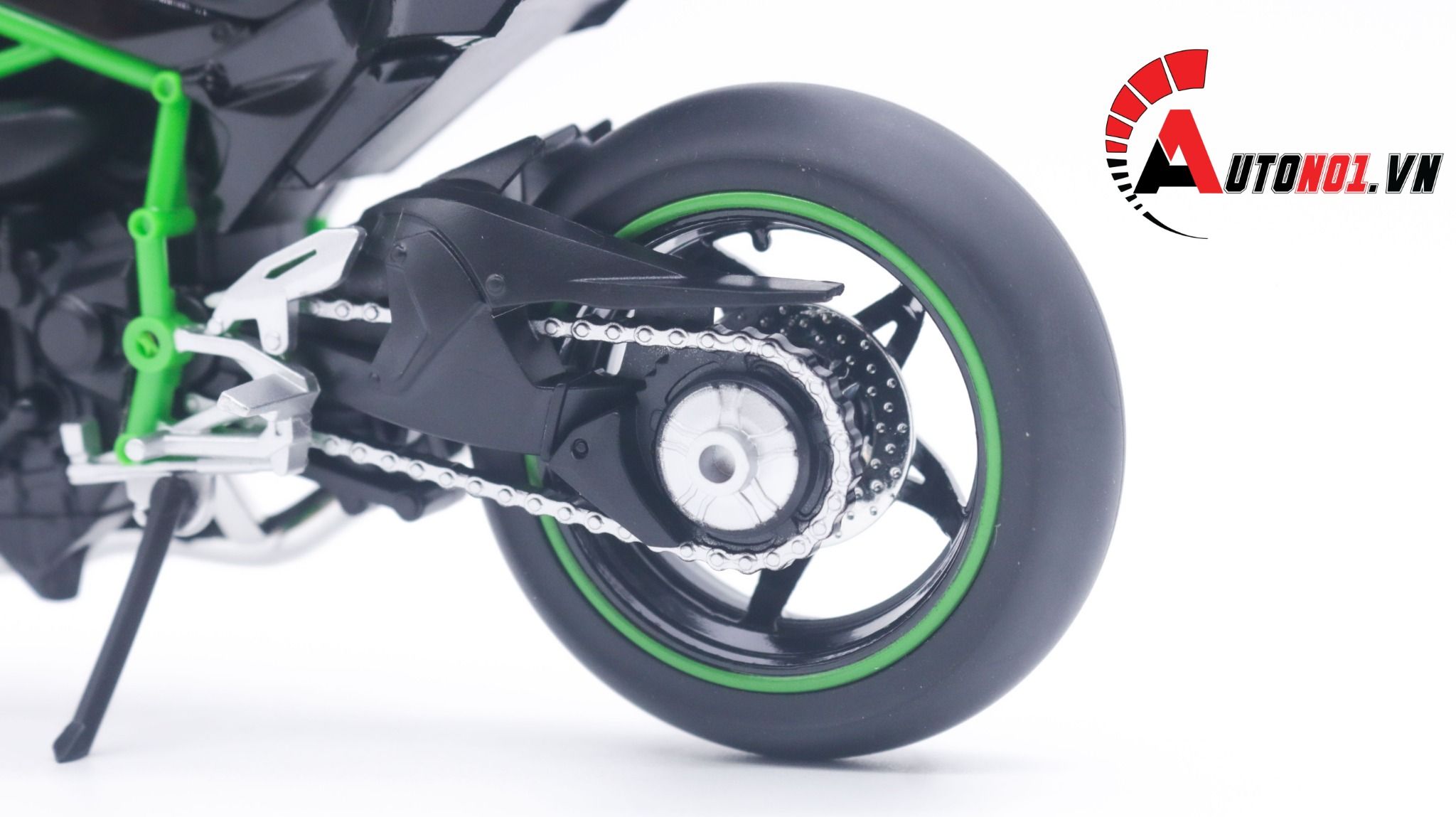  Mô hình xe Kawasaki H2R có đế có ben nâng 1:12 Jiaye Model MT042 