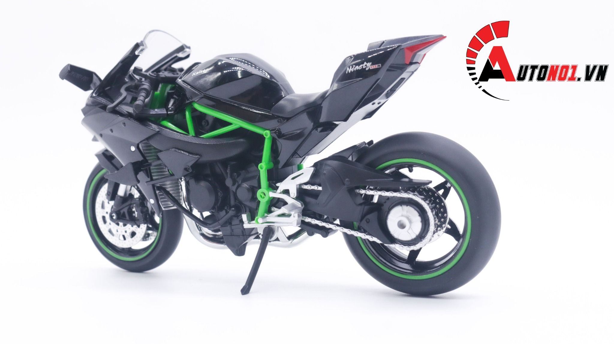  Mô hình xe Kawasaki H2R có đế có ben nâng 1:12 Jiaye Model MT042 