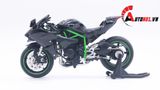  Mô hình xe Kawasaki H2R có đế có ben nâng 1:12 Jiaye Model MT042 