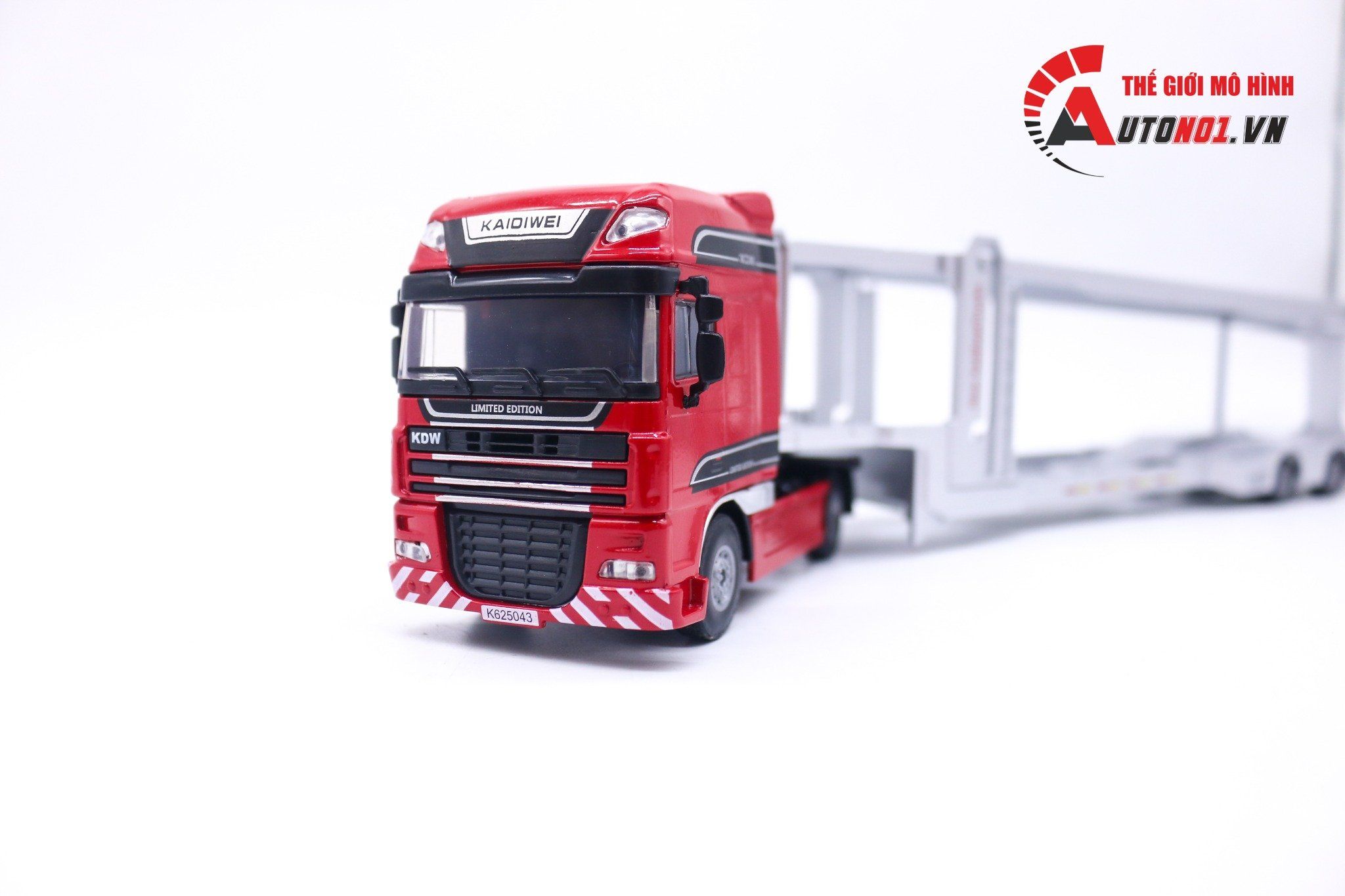 Mô hình xe chuyên dụng chở ô tô tỉ lệ 1:50 Kaidiwei 8177