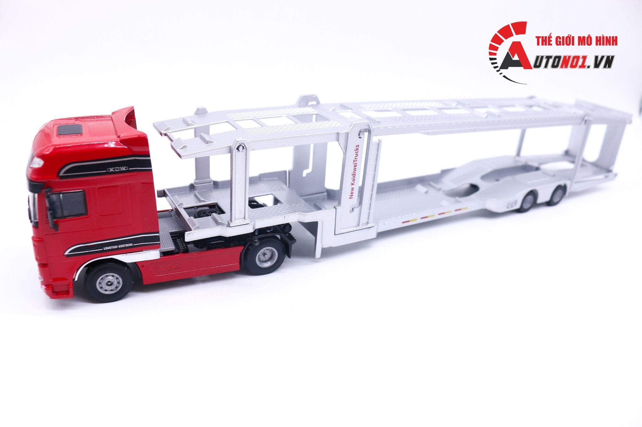 Mô hình xe chuyên dụng chở ô tô tỉ lệ 1:50 Kaidiwei 8177