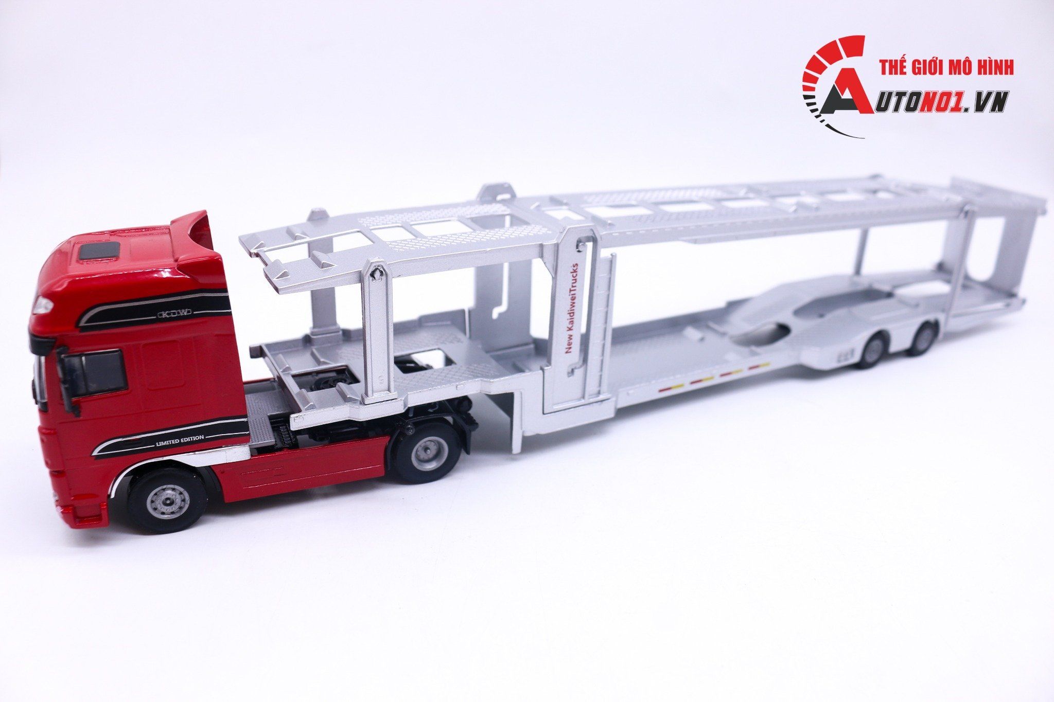 Mô hình xe chuyên dụng chở ô tô tỉ lệ 1:50 Kaidiwei 8177