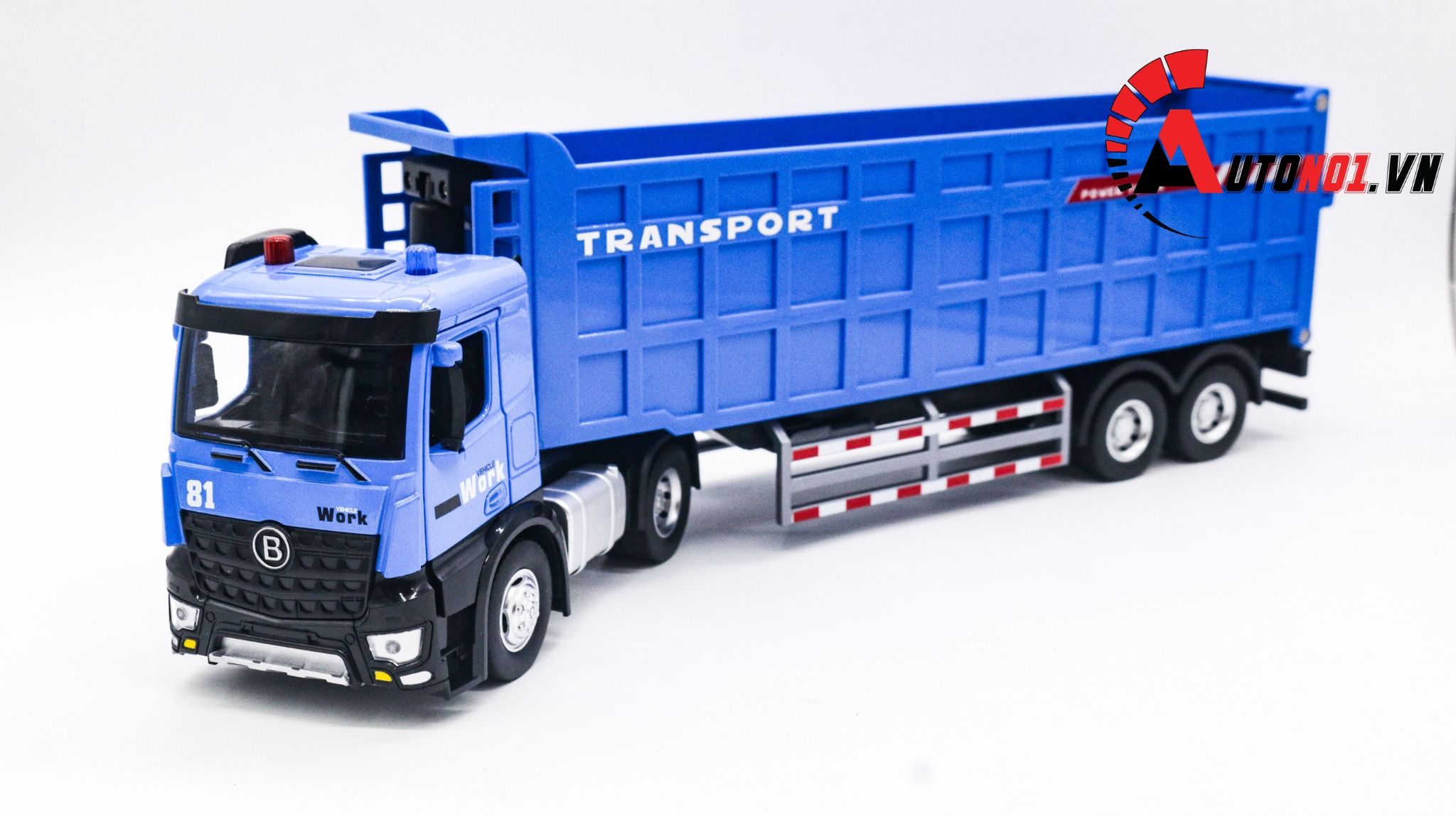  Mô hình xe container tỉ lệ 1:24 đầu kim loại - thùng xe nhựa Metal DieCast OT242 