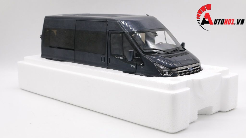 MÔ HÌNH XE FORD TRANSIT 16 CHỖ SILVER 1:18 PAUDI 2775