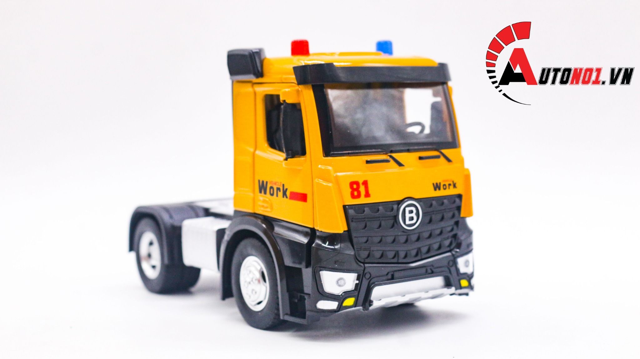  Mô hình xe container tỉ lệ 1:24 đầu kim loại - thùng xe nhựa Metal DieCast OT242 