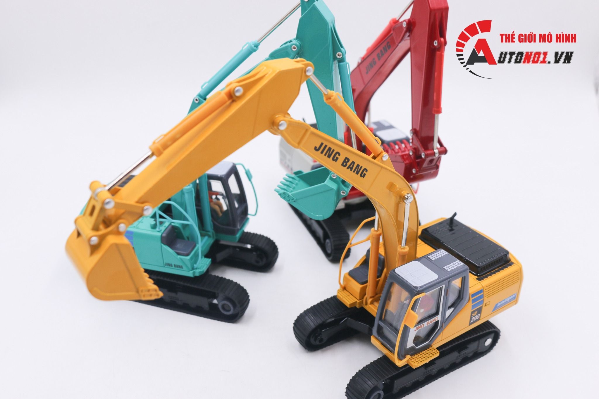 Mô hình xe xúc đất tỉ lệ 1:50 Jing Bang 8176