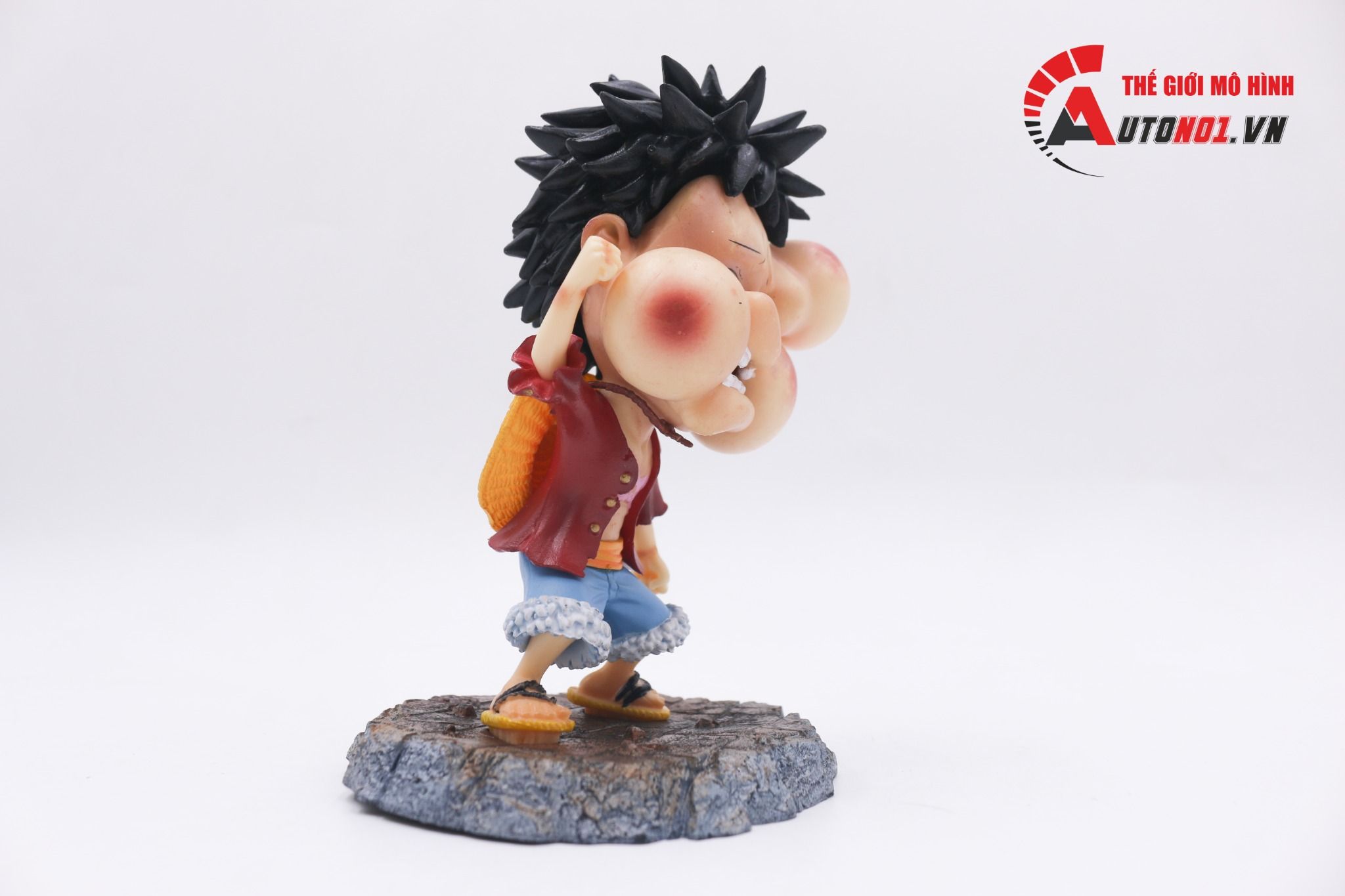 Mô hình nhân vật Onepiece Luffy biểu cảm mặt sưng 16cm FG112